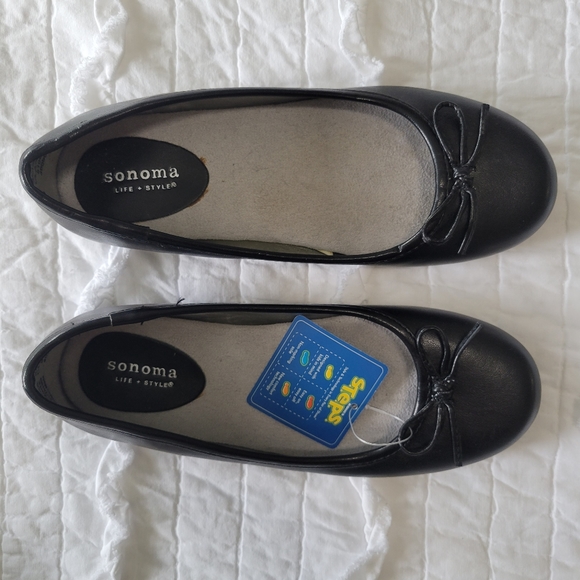 Sonoma Clara Ballet Flats 3 Black NWT Kohls Steps Comfort Non Marking Slip On - Picture 3 of 11